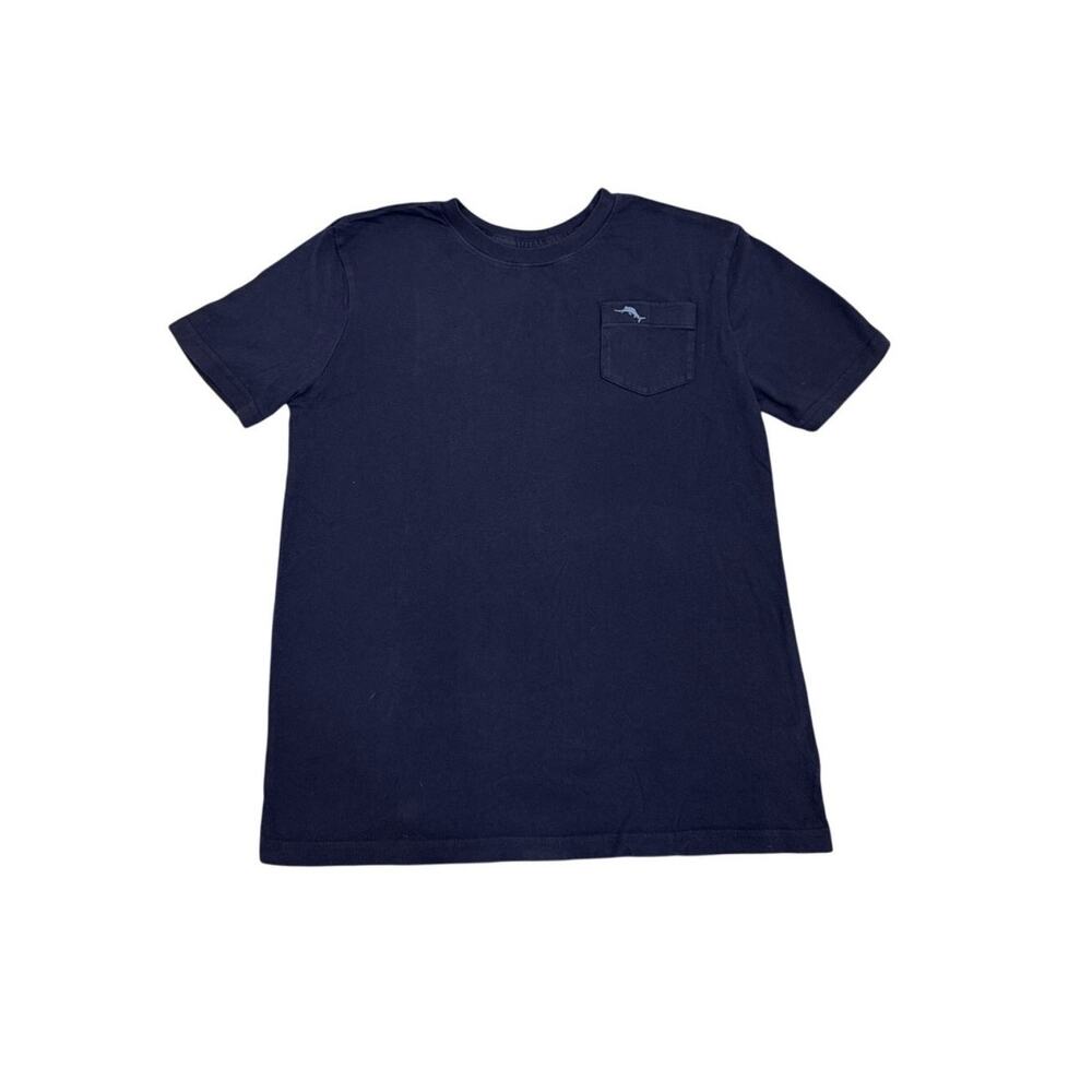 Tommy Bahama Navy Blue Cotton Pocket Short Sleeve Shirt Size Youth 14